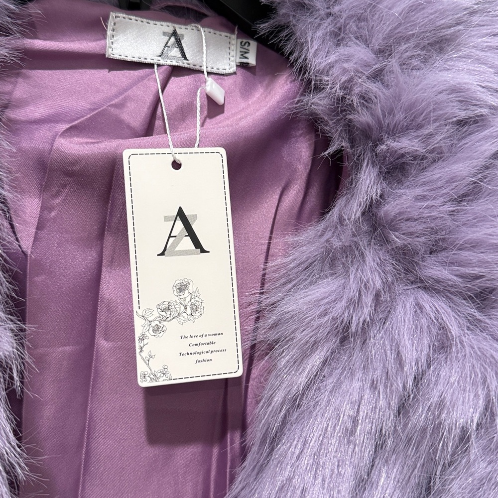 ShopEvelynne Lavender Faux Fur Jacket - Picture 7 of 8